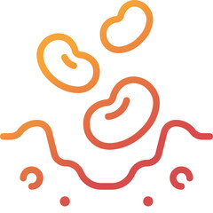 Fototapeta premium seed gradient line icon