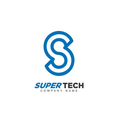 Initial Letter S Logo , monogram logo letter s minimalism, simple , usable for Business