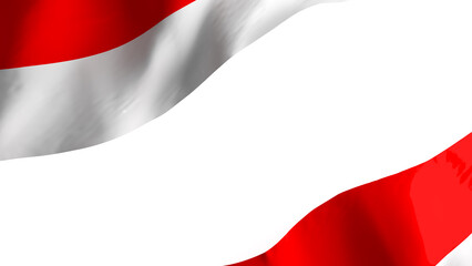Obraz premium national flag background image,wind blowing flags,3d rendering,Flag of Indonesia