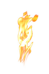 Isolated real torch fire flame photograph with alpha channel transparency png