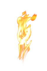 Deurstickers Isolated real torch fire flame photograph with alpha channel transparency png © John Hanson Pye