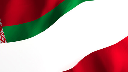 national flag background image,wind blowing flags,3d rendering,Flag of Belarus