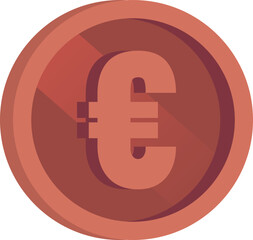 Shiny Pound Sterling Bronze Coin Vector Illustration