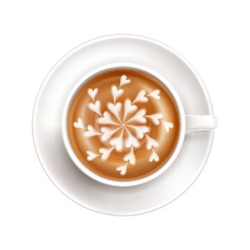 Realistic Cup Latte Art