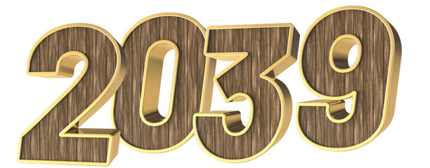 Happy New Year Number 3D