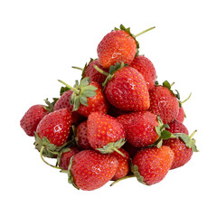 mountain of ripe strawberries photo isolated png
