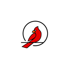 abstract colorful bird lovebird logo