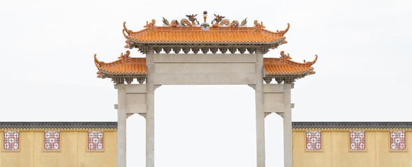 chinese gate isolated on white