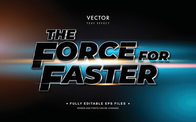 Vector Editable Text Effect in Faster Movie Style