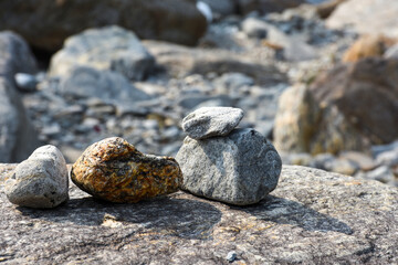 Rock landscape and rock Granite bedrock