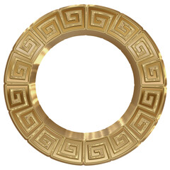 3D Gold Rendering Chinese Symbol.