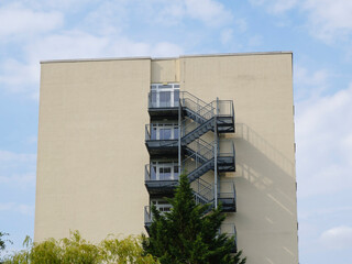 Hauswand mit Außentreppe, Potsdam, Brandenburg, Deutschland, Europa