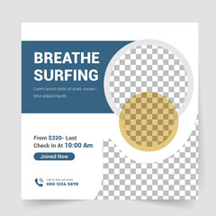 Travel social media instagram post