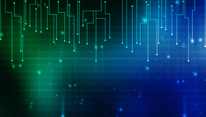 Abstract futuristic circuit board Illustration, Circuit board with various technology elements. Circuit board pattern for digital abstract technology background