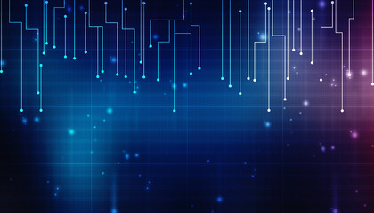 Abstract futuristic circuit board Illustration, Circuit board with various technology elements. Circuit board pattern for digital abstract technology background