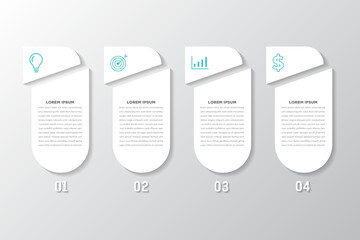 Infographic design template. Business data visualization. Process chart. Abstract elements of graph, diagram with steps, options, parts or processes. Vector business template for presentation