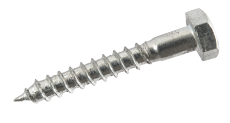 tirefond sur fond transparent