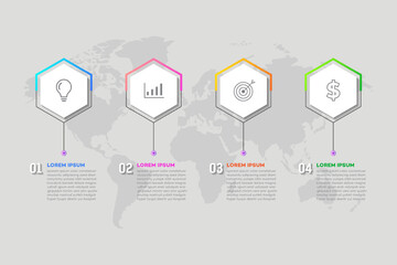 Infographic design template. Business data visualization. Process chart. Abstract elements of graph, diagram with steps, options, parts or processes. Vector business template for presentation