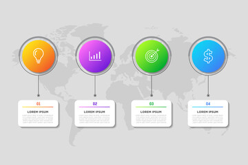 Infographic design template. Business data visualization. Process chart. Abstract elements of graph, diagram with steps, options, parts or processes. Vector business template for presentation