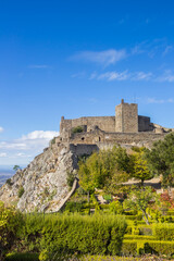 Fototapeta premium Garden in front of the historic castle in Marvao, Portugal