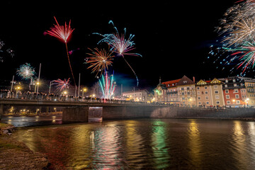 Sylvesterfeuerwerk über Bad Tölz