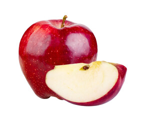 red apple isolated on transparent png