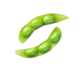 green soybeans on transparent png