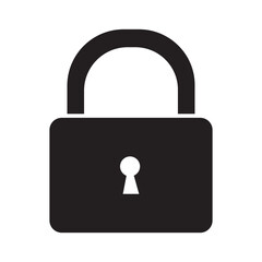 padlock icon logo vector design template