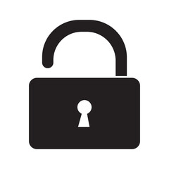 padlock icon logo vector design template
