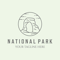 arches national park design minimalist design illustration line art logo