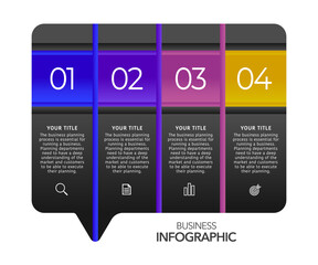 Business Infographic , process options steps , colorful vector infographic template.stock vector illustration	