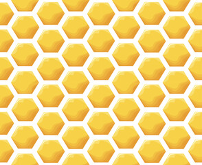 Honeycomb. Seamless pattern. Cartoon design.
