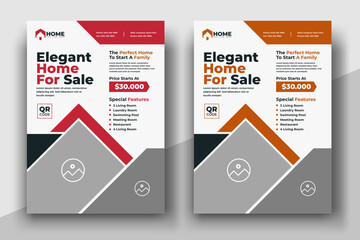 Real estate flyer for real estate and property business, Creative and clean flyer template