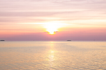 The sun sets at Bang Pu Recreation Center  on New Year's Eve (Gulf of Thailand)