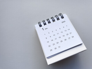 Minimal calendar in planning concept.