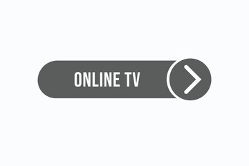 online tv button vectors.sign label speech bubble  online tv
