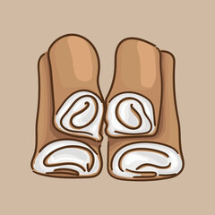 Naleśniki with cheese. Traditional Polish pastries