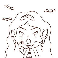 It was the image of a young vampire. She had terrifyingly pale skin.