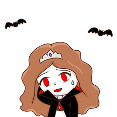 It was the image of a young vampire. She had terrifyingly pale skin.