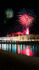 fireworks over the river