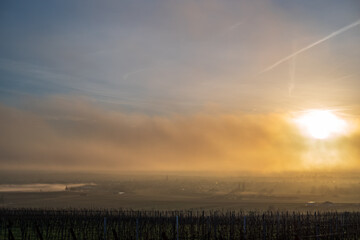 Fototapeta premium sonnenaufgang und nebel