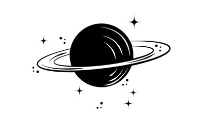 Planet Vector, Planet Saturn with planetary ring system flat icon, planet icon, 