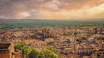 Fototapeta na wymiar Landscape to Cathrdral of Granada, Spain
