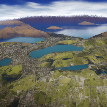 Historical sites Queenstown New Zealand photoshop manipulation 