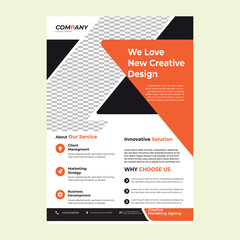 modern business template flyer