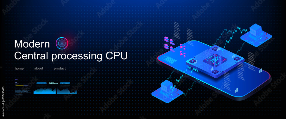 Poster new generation multi-core processor. microelectronics and computer technologies. modern central proc