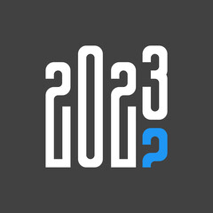 2022 turning into 2023 calligraphic typographic lettering concept....