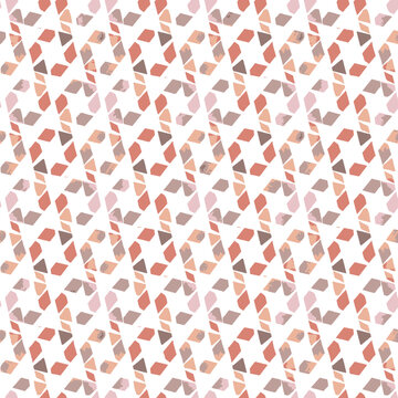 Beautiful orange colour abstract background of seamless pattern, geometric  ornament with diamond floral . Tribal ethnic vector texture.