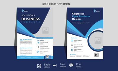 Corporate business flyer brochure design template