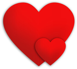 Beautiful Two Red Hearts Image